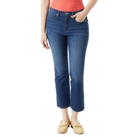 Womens Linnie High-Rise Kick-Flare Cropped Denim Jeans