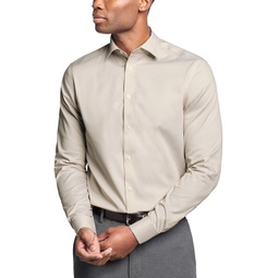 Mens Steel Plus Regular Fit Modern Pin Cord Dress Shirt