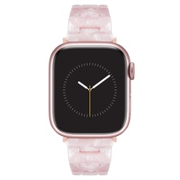 Womens Pink Marbled Acetate Stretch Bracelet designed for 38/40/41mm Apple Watch