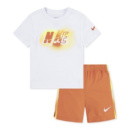 Toddler Boys Hazy Rays Graphic T-Shirt & Mesh Shorts 2 Piece Set