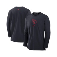 Mens Navy Cleveland Guardians Authentic Collection Player Performance Pullover Sweatshirt
