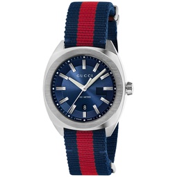 Mens GG2570 Swiss Blue-Red-Blue Web Nylon Strap Watch 41mm YA142304