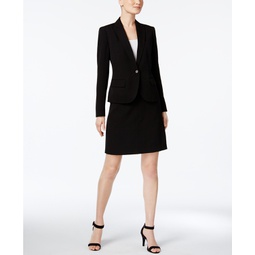 Missy & Petite Executive Collection Single-Button A-Line Skirt Suit