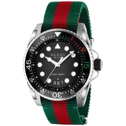 Dive Green & Red Nylon Strap Watch 44mm