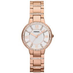 Womens Virginia Rose Gold-Tone Stainless Steel Bracelet Watch 30mm ES3284