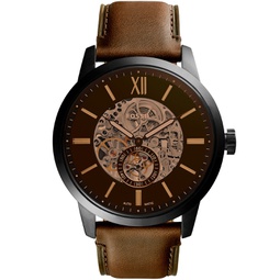 Mens Townsman Brown Leather Strap Watch 48mm