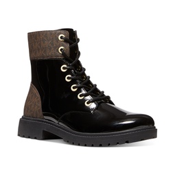 Womens Alistair Lace-Up Lug Sole Combat Booties