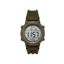 Unisex Peak Patrol Olive Silicone Strap Digital Watch 46mm
