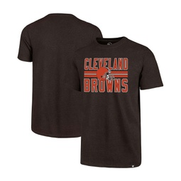 Mens Brown Cleveland Browns Block Stripe Club T-shirt