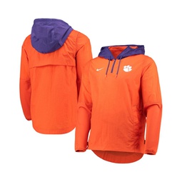 Mens Orange Purple Clemson Tigers Player Quarter-Zip Jacket