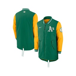 Mens Green Oakland Athletics Authentic Collection Dugout Performance Full-Zip Jacket