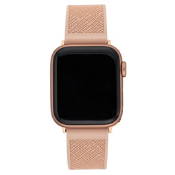 Womens Blush Textured Silicone Band Compatible with 42/44/45/Ultra/Ultra 2 Apple Watch