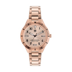 Unisex Three Hand Edition Three Small Rose Gold-Tone Stainless Steel Bracelet Watch 36mm