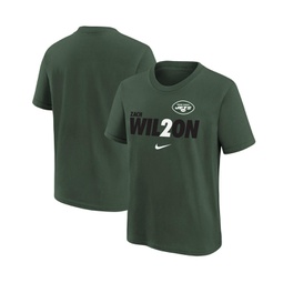 Big Boys Zach Wilson Green New York Jets Local Pack Player Graphic T-shirt