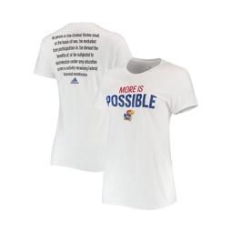 Womens White Kansas Jayhawks More Is Possible T-shirt