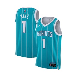 Mens and Womens Nike Lamelo Ball Teal Charlotte Hornets Swingman Jersey - Icon Edition