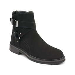 Karl Lagerfeld Mens Suede Harness Tire Tread Sole Boot