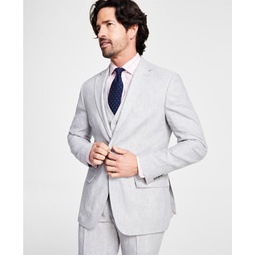 Mens Modern-Fit Flex Stretch Linen Suit Jacket