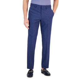 Mens Modern-Fit Micro-Grid Superflex Suit Pants