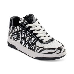 Womens Olicia Lace-Up Logo-Strap Sneakers