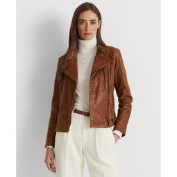Tumbled-Leather Jacket