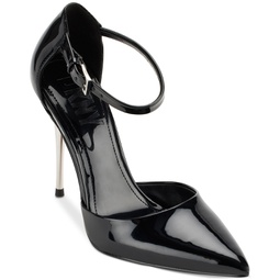 Womens Veata Ankle-Strap Pointed-Toe Pumps