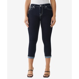 Womens Jennie Big T Mid Rise Capri Jeans