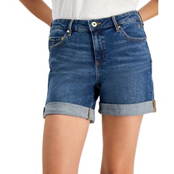 Womens TH Flex Cuffed Denim Shorts