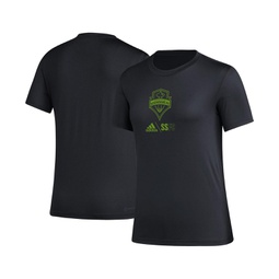 Womens Black Seattle Sounders FC AEROREADY Club Icon T-shirt