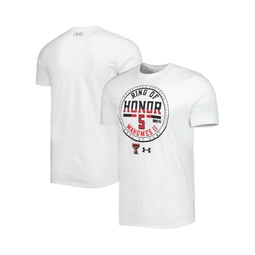 Mens Patrick Mahomes White Texas Tech Red Raiders Ring of Honor T-shirt