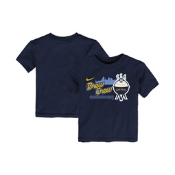 Toddler Boys and Girls Navy Milwaukee Brewers City Connect Graphic T-shirt