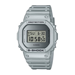 Mens Digital Silver-Tone Resin Watch 43.8mm DW5600FF-8