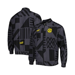 Mens Black Borussia Dortmund Pre-Match Raglan Full-Zip Training Jacket