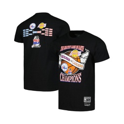 Mens Black Philadelphia 76ers vs. Los Angeles Lakers Hardwood Classics 1983 NBA Finals Champions Victory Road T-shirt