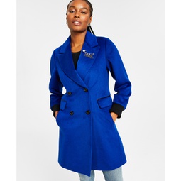 Womens Double-Breasted Reefer Coat