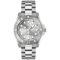 Mens Swiss Automatic Dive Stainless Steel Bracelet Watch 40mm