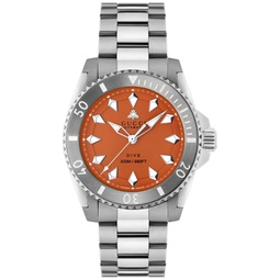 Mens Swiss Automatic Dive Stainless Steel Bracelet Watch 40mm