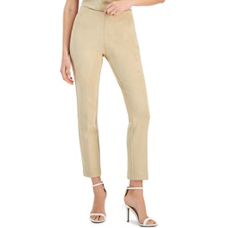 Womens Pull-On Straight-Leg Ankle Pants