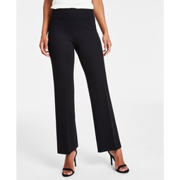 Womens Compression Pull-On Wide-Leg Trousers