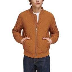 Mens Quilted Fashion Bomber Jacket