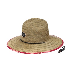 Womens Natural Capri Straw Lifeguard Primary Logo Hat