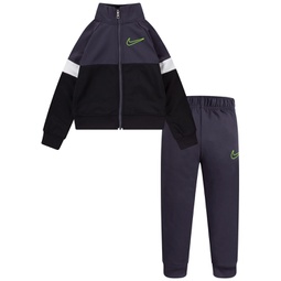 Toddler Boys 2-Piece Colorblocked Jacket and Pants Track Suit Set