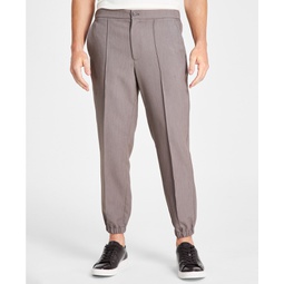 Mens Regular-Fit Stretch Pleated Joggers