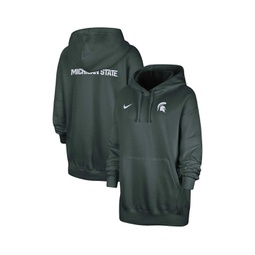 Womens Green Michigan State Spartans Sideline Two-Hit Club Fleece Pullover Hoodie