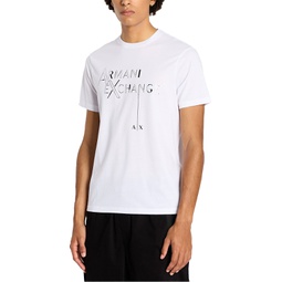 Mens Regular-Fit Cotton Jersey Monochromatic Logo T-Shirt