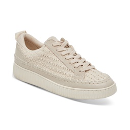 Womens Nicona Platform Woven Lace-Up Sneakers