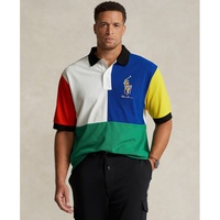 Mens Big & Tall Colorblocked Polo Shirt