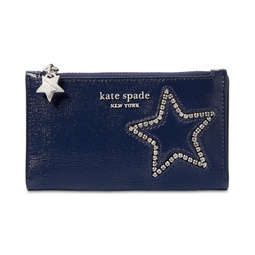 Starlight Patent Saffiano Leather Bifold Wallet