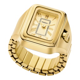 Womens Raquel Two-Hand Gold-Tone Stainless Steel Ring Watch 14mm