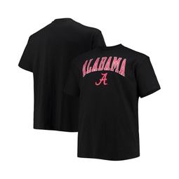 Mens Black Alabama Crimson Tide Big and Tall Arch Over Wordmark T-shirt
